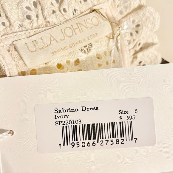 Ulla Johnson Sabrina Lace-Up Sweetheart Mini Dress Ivory 6 NWT - Picture 16 of 16